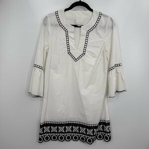 Anna Sui Anthropologie Floral Lace Embroidered Kaftan Shift Mini Dress Vintage 8